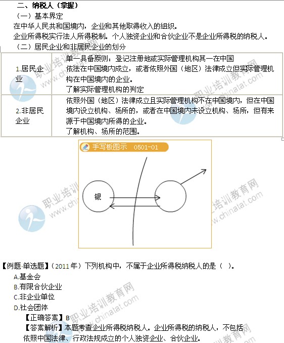 2014年中級經(jīng)濟(jì)師考試財政稅收精講：納稅人