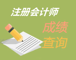 注冊會計師成績查詢