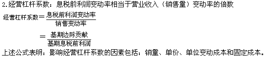 2015年中級審計師《審計專業(yè)相關知識》復習：經(jīng)營杠桿