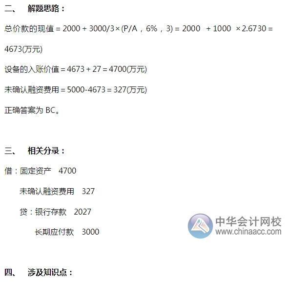 2015注會(huì)“借題發(fā)揮”會(huì)計(jì)篇：固定資產(chǎn)（外購(gòu)）