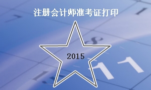 2015注會準(zhǔn)考證打印入口