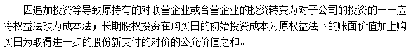 2016注會(huì)《會(huì)計(jì)》高頻考點(diǎn)：長(zhǎng)期股權(quán)投資權(quán)益法轉(zhuǎn)為成本法