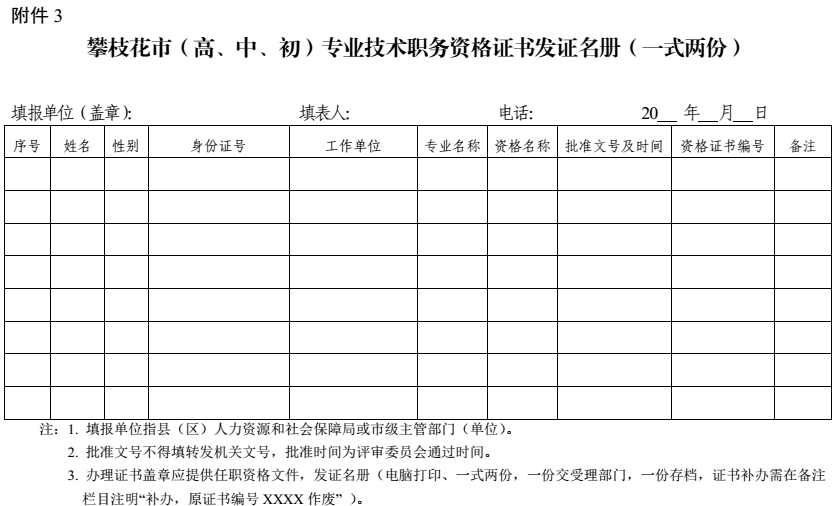 攀枝花關(guān)于加強(qiáng)和規(guī)范職稱證書(shū)管理有關(guān)事項(xiàng)的通知