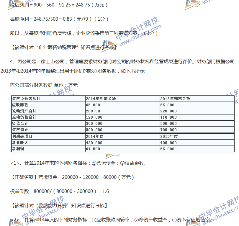 2017中級(jí)會(huì)計(jì)職稱(chēng)《財(cái)務(wù)管理》全真模擬試題第五套（4）