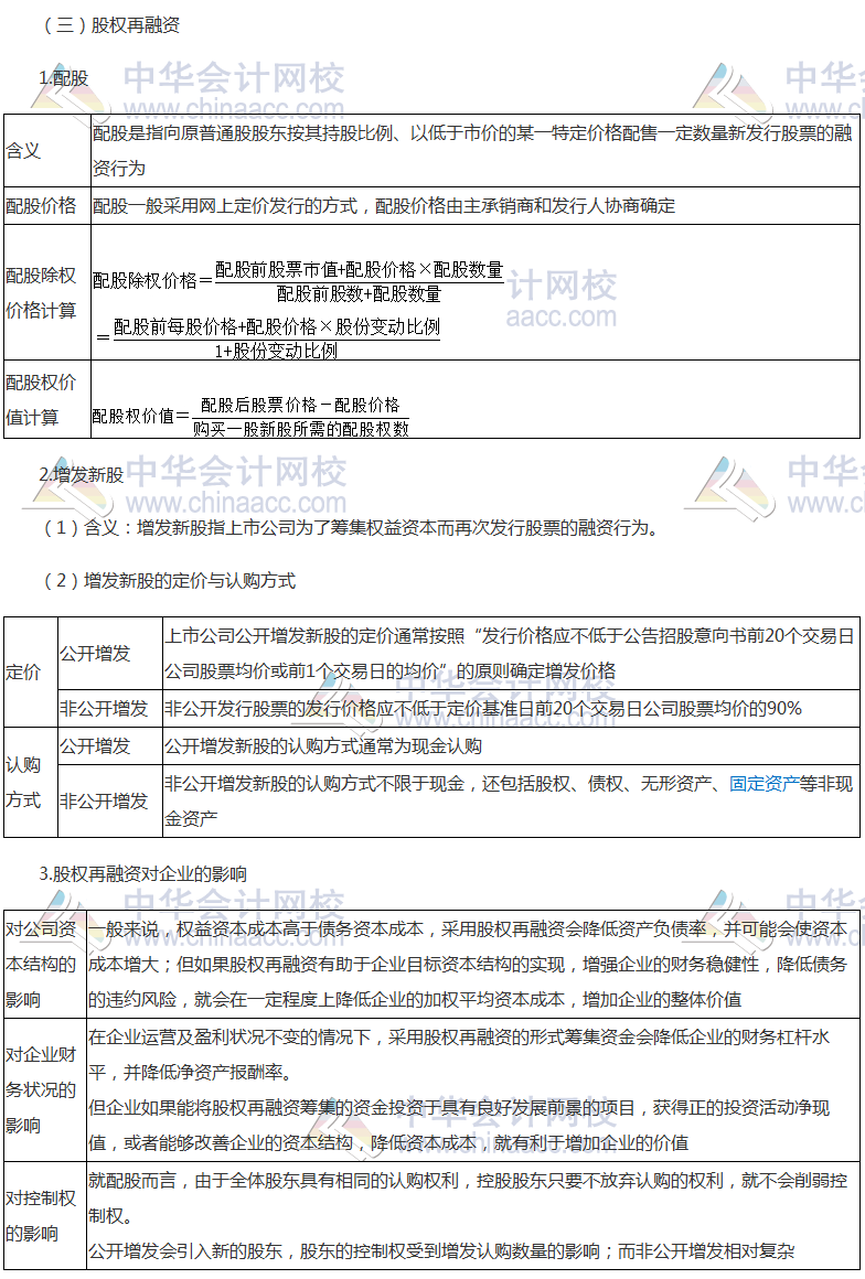 《財管》高頻考點：普通股籌資