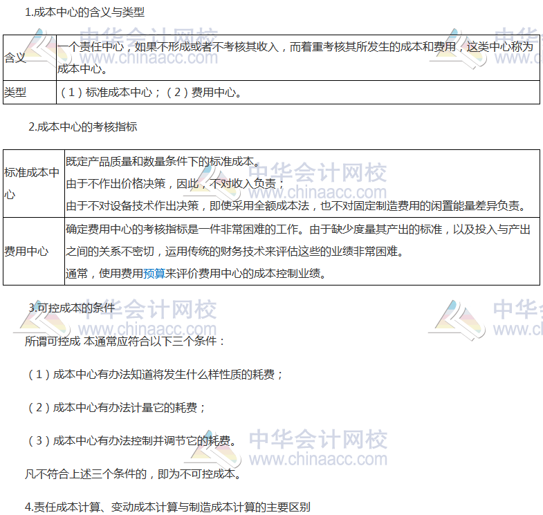 《財(cái)管》高頻考點(diǎn)：成本中心