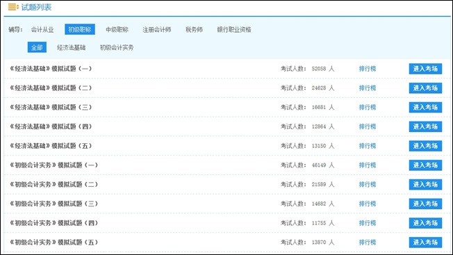 初級(jí)會(huì)計(jì)職稱(chēng)考試模擬試題