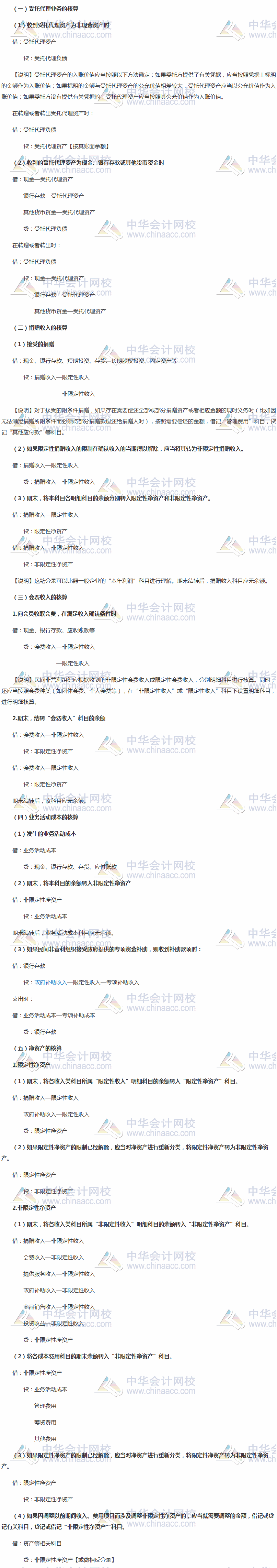 會計分錄連載8:2018年中級會計實務(wù)民間非營利組織業(yè)務(wù)會計分錄