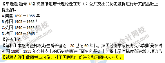 2018年經(jīng)濟(jì)基礎(chǔ)知識試題及考點：梯度漸進(jìn)增長理論0218