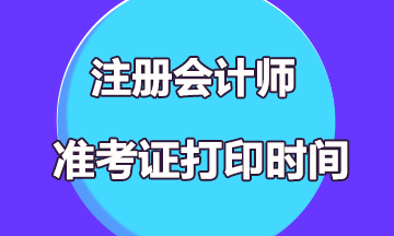 海南?？?019年注冊(cè)會(huì)計(jì)師考試什么時(shí)候打印準(zhǔn)考證