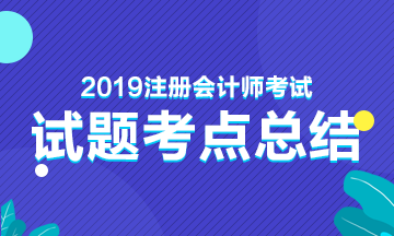 2019年注冊會(huì)計(jì)師考試考點(diǎn)總結(jié)