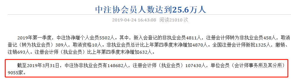 中注協(xié)重要數(shù)據(jù)透漏：2020年CPA將“擴(kuò)招”？！