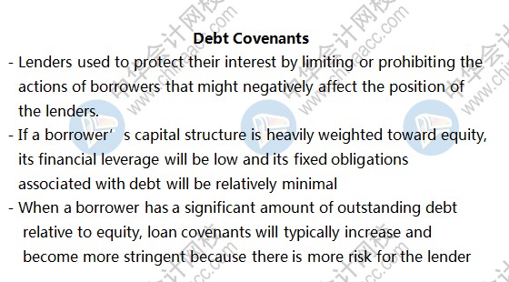 AICPA知識點：債務(wù)契約Debt Covenants