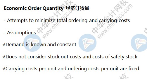 知識點—Economic Order Quantity經(jīng)濟(jì)訂貨量