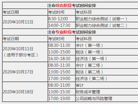 新疆2020年注冊會計師報名時間和考試時間已公布！