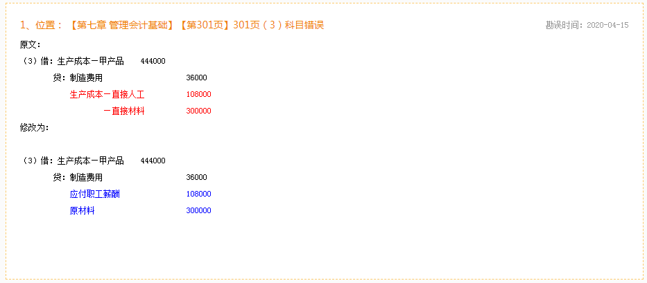 2020年初級(jí)會(huì)計(jì)實(shí)務(wù)《應(yīng)試指南》勘誤表