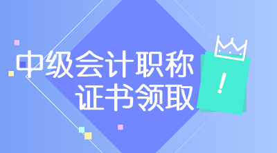 新疆會計(jì)中級證書領(lǐng)取2019是什么時候