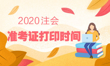 2020年cpa準(zhǔn)考證打印時(shí)間