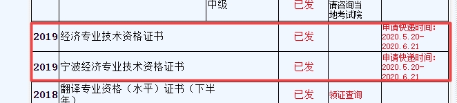 浙江2019年經(jīng)濟(jì)師證書(shū)發(fā)放