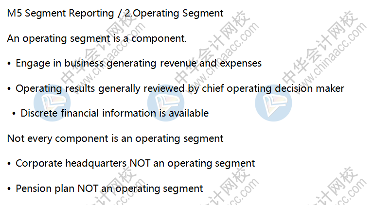 AICPA知識點：Segment Reporting—Operating Segment