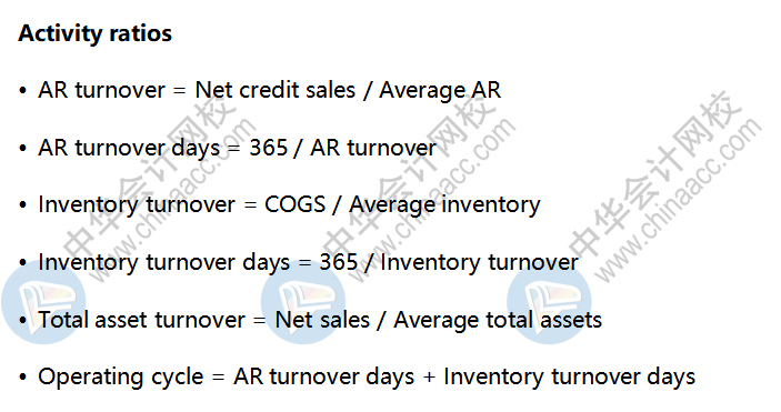 AICPA考點(diǎn)解析：Activity ratios 