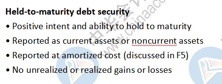 美國(guó)cpa考試知識(shí)點(diǎn)：Held-to-maturity debt security