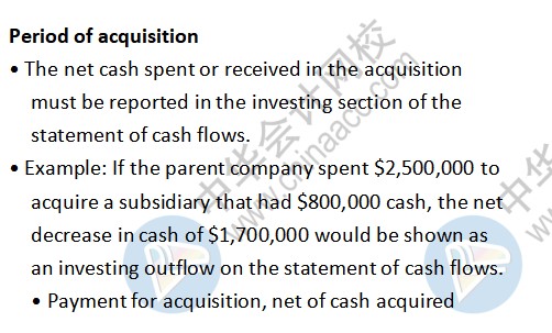 美國cpa考試知識(shí)點(diǎn)：Period of acquisition