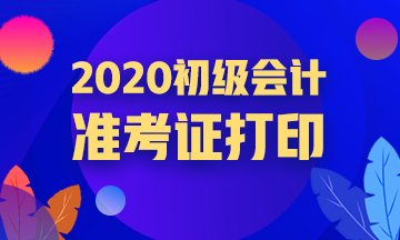 2020年河南省初級會計職稱準考證打印時間是何時？