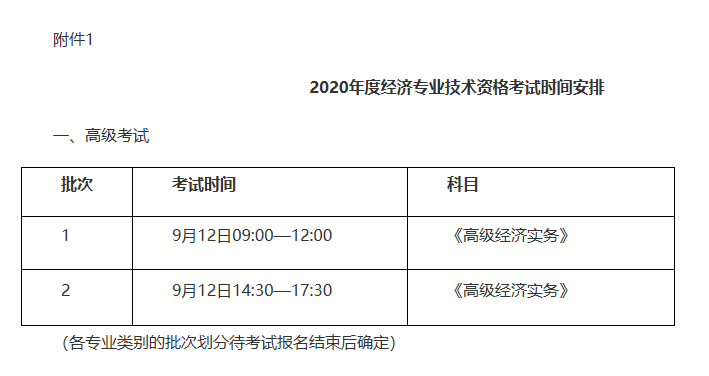 黑龍江2020高級經(jīng)濟師報名時間