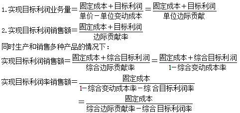 2020中級會計職稱財務(wù)管理知識點(diǎn)：目標(biāo)利潤分析