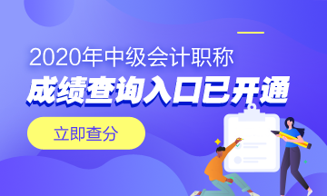 浙江嘉興市2020年中級會計職稱成績查詢?nèi)肟谝验_通！