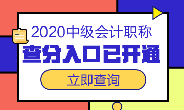 浙江舟山市2020年中級(jí)會(huì)計(jì)職稱成績查詢?nèi)肟谝验_通！