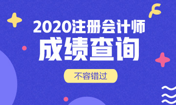 廣州2020注會考試成績查詢