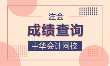 吉林2020年注冊會計師成績查詢相關信息可得了解