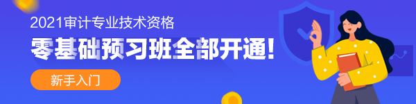 2021年審計師零基礎預習課程已經(jīng)全部開通