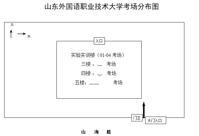 日照考區(qū)2021年度經(jīng)濟(jì)（高級）專業(yè)技術(shù)資格考試考點地址及考場分布平面圖