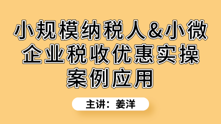 小規(guī)模納稅人&小微企業(yè)稅收優(yōu)惠有哪些？實操案例解讀