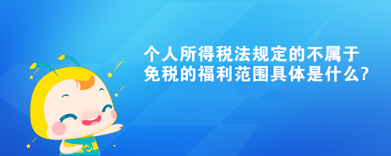 個(gè)人所得稅法規(guī)定的不屬于可以免稅的福利范圍具體是什么?