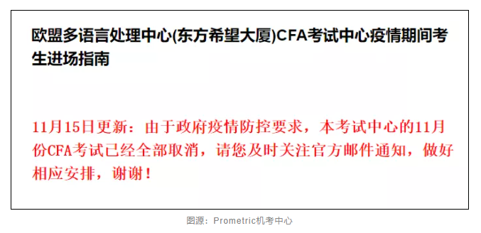 太離譜！考前1天直接被通知取消CFA考試？