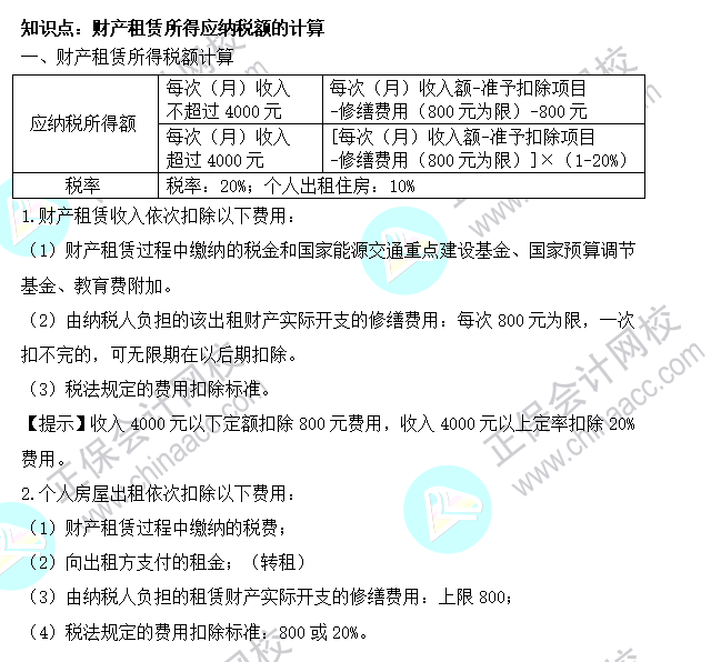 2022年注會《稅法》基礎階段必背知識點（十七）