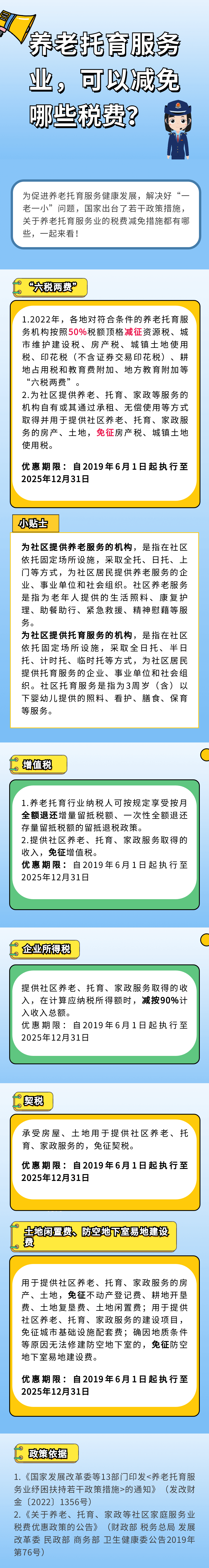 養(yǎng)老托育服務業(yè)，可以減免哪些稅費