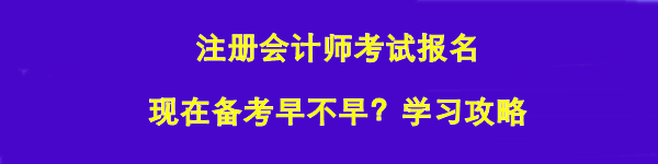 注冊(cè)會(huì)計(jì)師考試報(bào)名 現(xiàn)在備考早不早？學(xué)習(xí)攻略