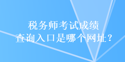 稅務(wù)師考試成績(jī)查詢?nèi)肟谑悄膫€(gè)網(wǎng)址？