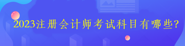 2023注冊(cè)會(huì)計(jì)師考試科目有哪些？