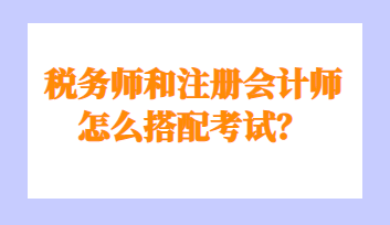 稅務(wù)師和注冊會計師怎么搭配考試