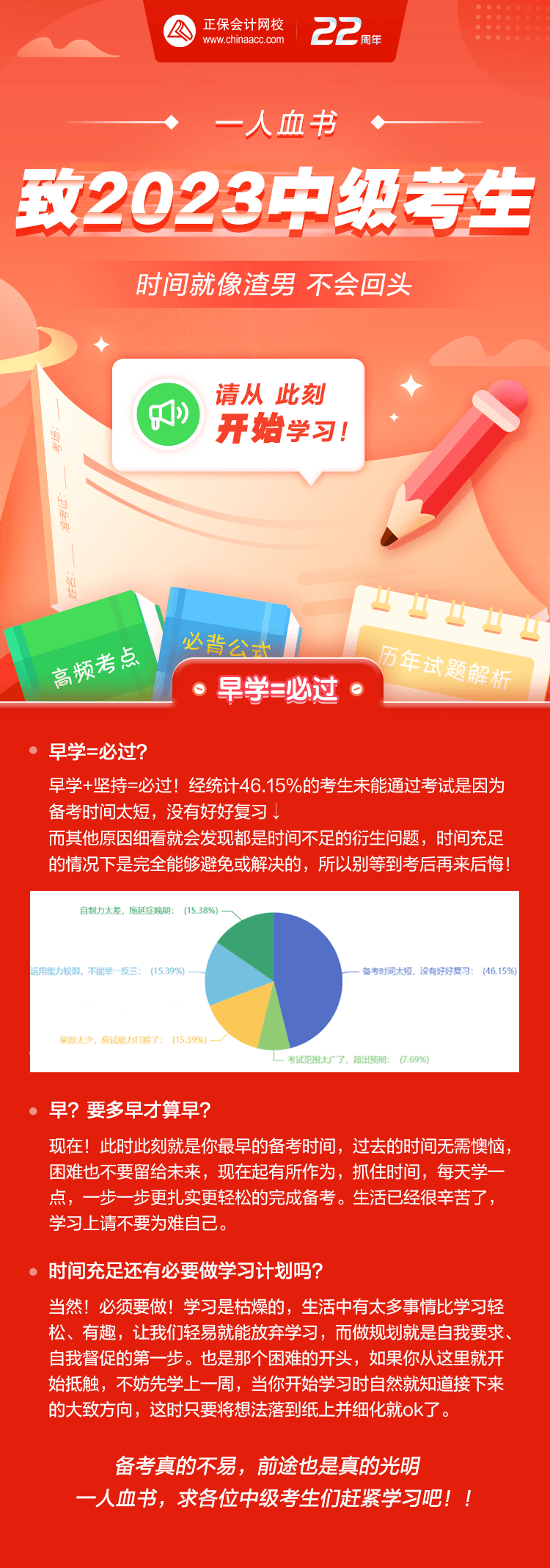 致中級(jí)會(huì)計(jì)2023年考生 跪求你們?cè)缭鐚W(xué)習(xí)！