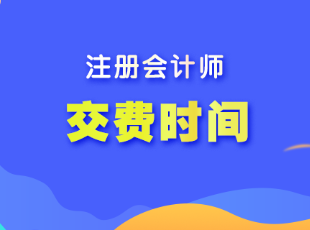 注冊會計師報名后什么時候交報名考試費？