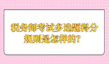 稅務(wù)師考試多選題得分規(guī)則是怎樣的？