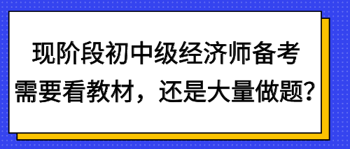 現(xiàn)階段初中級(jí)經(jīng)濟(jì)師備考需要看教材，還是大量做題？