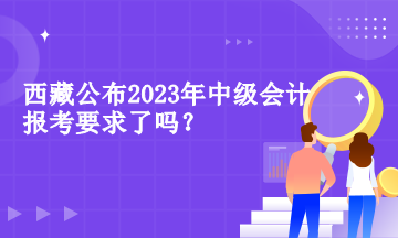 西藏公布2023年中級會計報考要求了嗎？